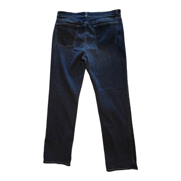 Eileen Fisher dark-wash straight-leg jeans New without tags 31" inseam - Picture 3 of 6